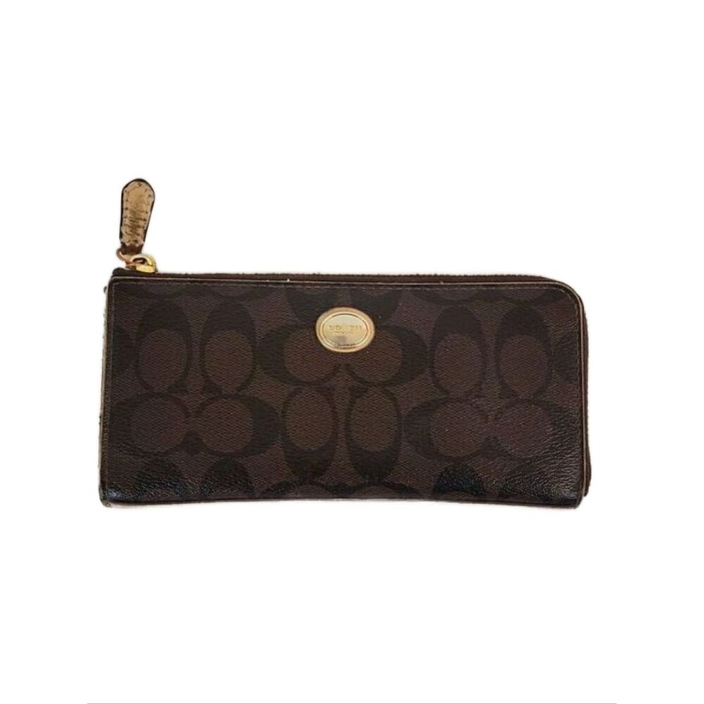 CoachPeyton Signature Slim‎ Zip Around F50174.
